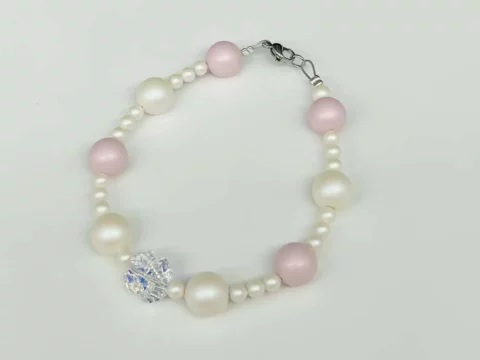 cream rose bracelet